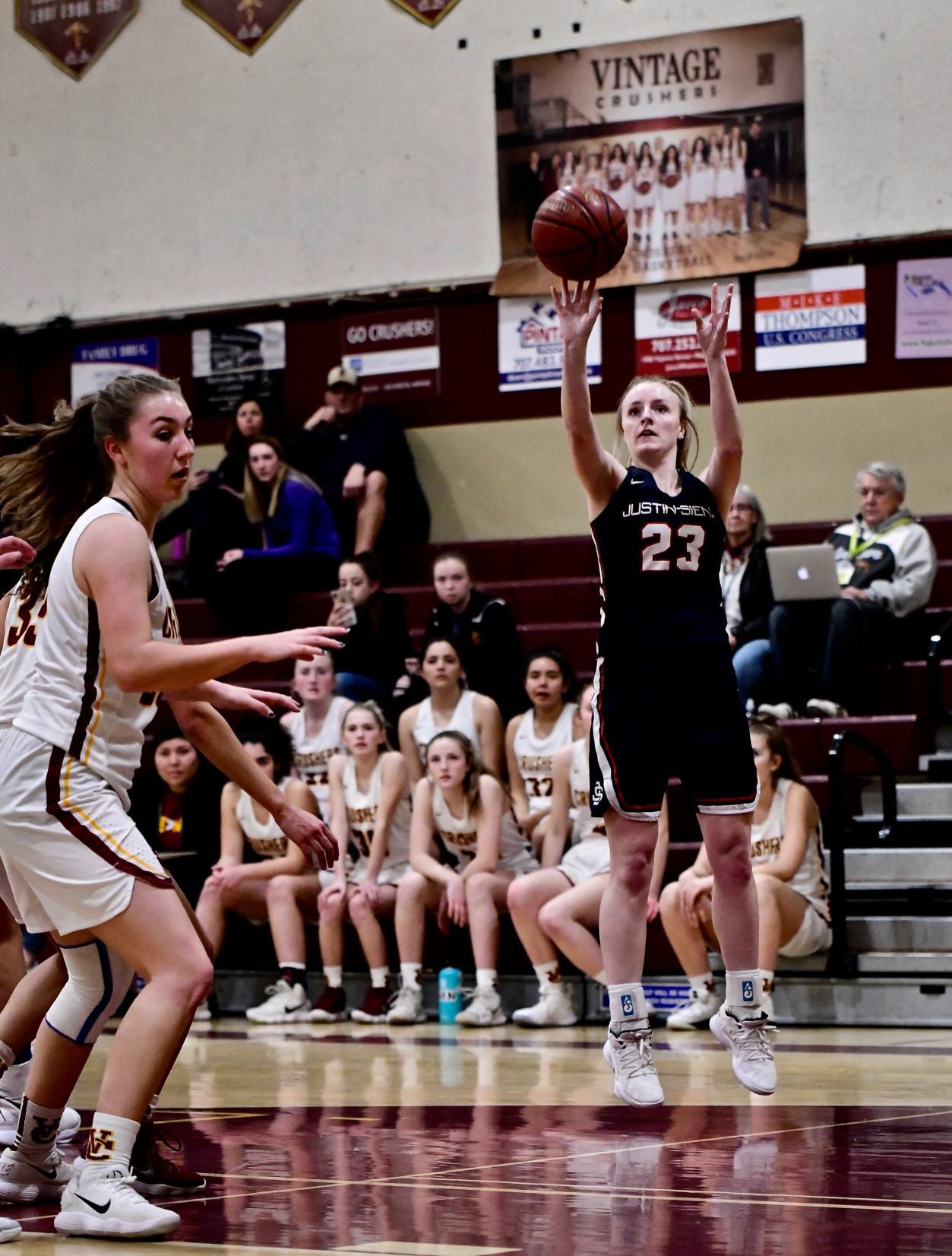 Justin-Siena at Vintage girls basketball in VVAL Tournament